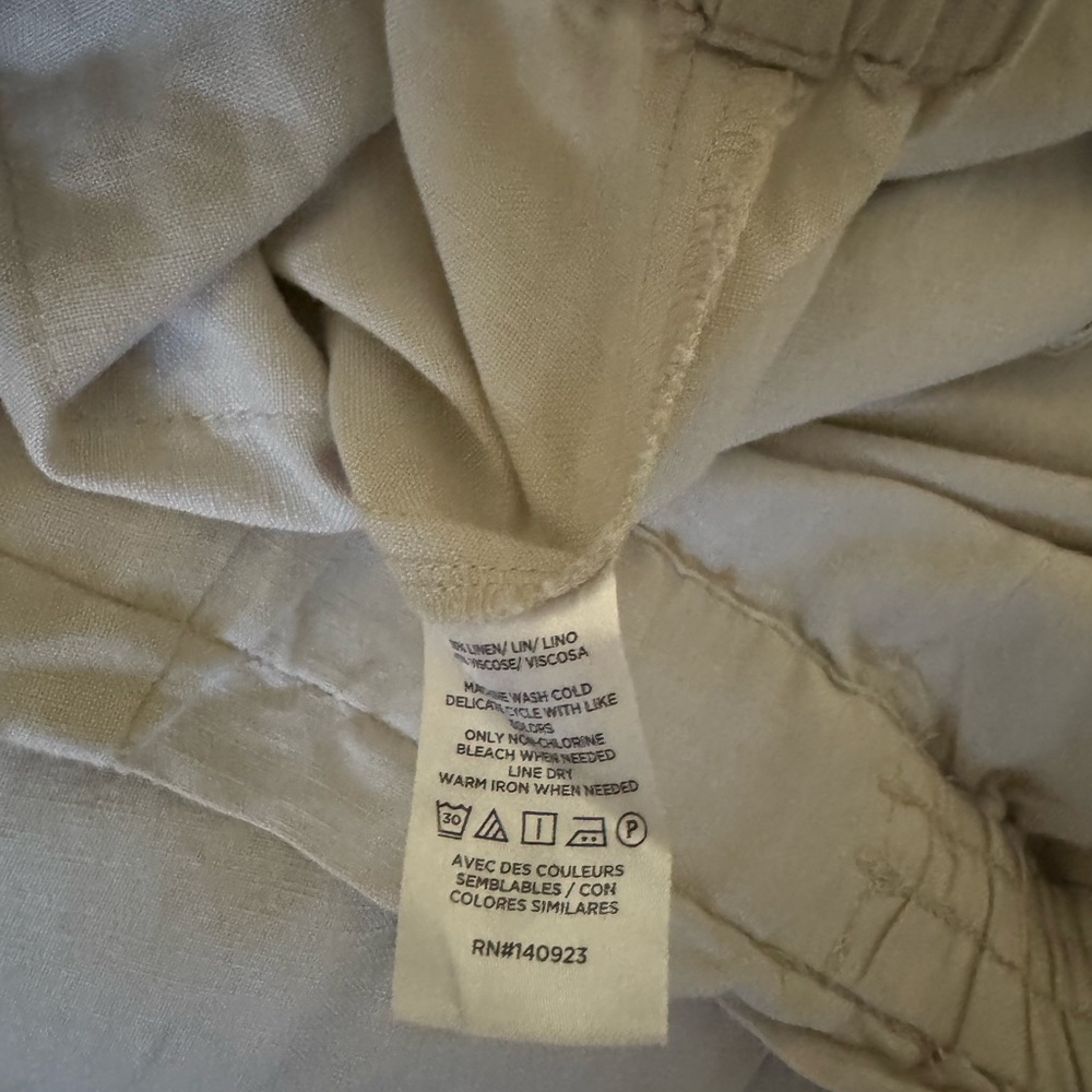 LOFT Linen Blend Wide Leg Palazzo Pants - Picture 5 of 5